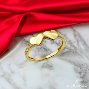 Elegant Gold Double Heart Baby Ring | Gift for Baby Girls | Baby Jewelry - Picture 1 of 10