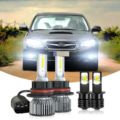 For Subaru Legacy 2000-2004 6000K LED Headlight High/Low + Fog Light Bulbs Combo - Image 1 of 4
