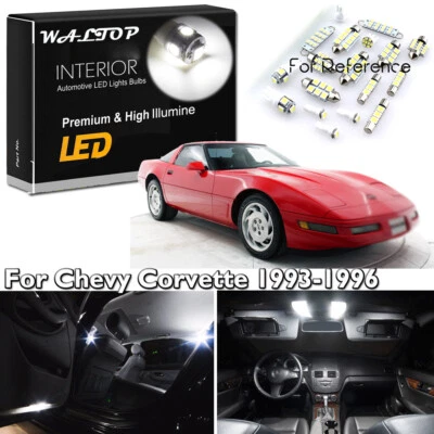 Kit de paquete de 25 luces LED interiores blancas para Chevrolet Corvette C4 1993-1996 Foto 1 de 4