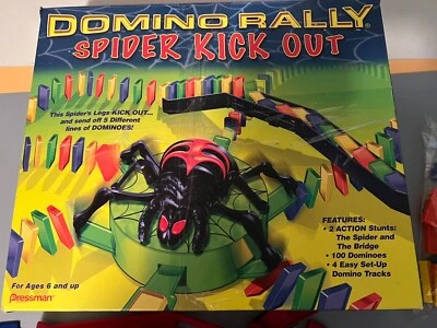 Domino Rally Spider Kick Out RARE Open Box Never Used Dominos Still Sealed - Image 1 of 4
