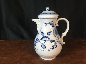 Vaso porcellana cipolla blu Meissen - design classico Zwiebelmuster - Foto 1 di 8