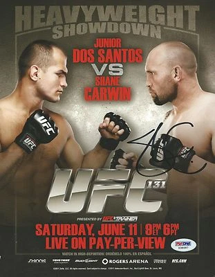 Shane Carwin Signed UFC 131 8.5x11 Poster PSA/DNA COA Photo Picture Autograph - Image 1 of 3