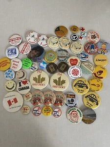 Lot of Vintage 1970s & 1980s pin buttons - Picture 1 of 1