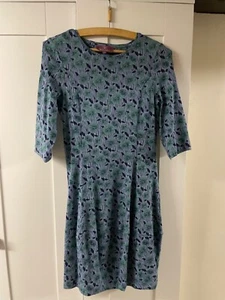  Heidekönigin Tulpenkleid, HalbArm. Hellblau mit Muster. Größe XS, wie neu  - Bild 1 von 3