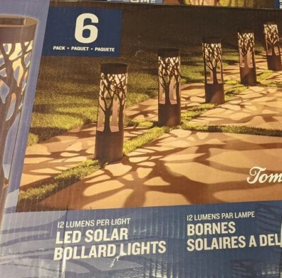 2 Pack Tommy Bahama Solar LED Pathway Bollard Accent Lights