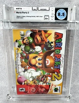 FACTORY SEALED MARIO PARTY 2 N64 WATA 8.5 A+ Nintendo 64 1999 Not VGA CGC New!  - Image 1 of 4