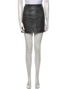 Versus Versace Straight Skirt Women's XL Black Snake Skin Print Stretch Back Zip - Picture 1 of 3