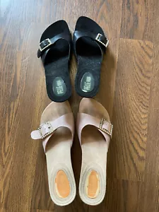 Pelle Moda Womans Leather Crystal Buckle pumps size 7 - Picture 1 of 9