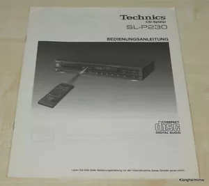 Technics SL-P230 Bedienungsanleitung Deutsch - Bild 1 von 1