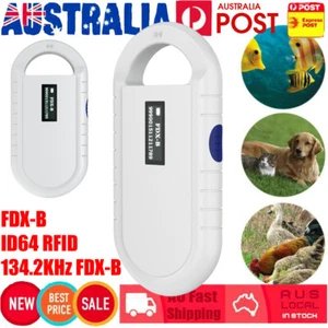 134.2kHz Universal RFID Reader Portable Animal Chip Reader Pet Microchip Scanner - Picture 1 of 12