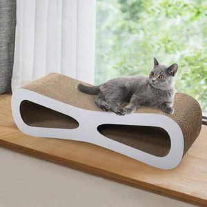 Cat Scratcher Cardboard, Cat-Head Scratching Pad Bed With Catnip - Picture 1 of 34