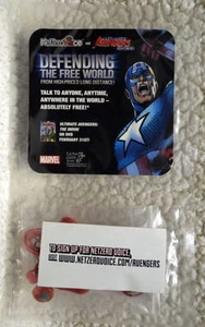 High Quality AVENGERS - CAPTAIN AMERICA HEADPHONES / EARBUDS Dual Jack NetZero  - Picture 1 of 2