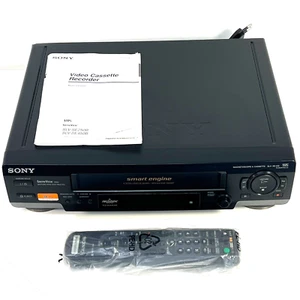 Tested ✅ - SONY SLV-SE450 VHS Player Recorder Long Play NTSC PAL Manual & Remote - Picture 1 of 14