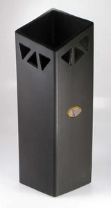 Vase avantgarde eckig Ausschnitte Keramik Pfeiffer-Gerhards Handarbeit 27 cm - Bild 1 von 7