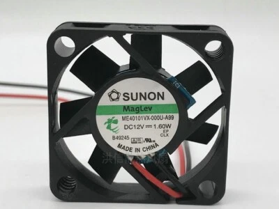 SUNON ME40101VX-000U-A99 4010 12V 1.60W 4CM Magnetic Suspension Fan - Image 1 of 3