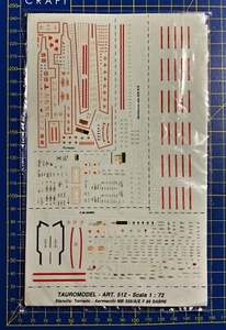 TAURO MODEL 72-512 - TORNADO AERMACCHI MB 326/A/E, F.86 SABRE - 1/72 DECAL - Foto 1 di 2