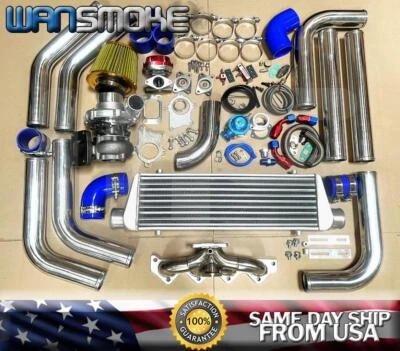 BL for Hyundai Tiburon Elantra GT 2.0L T3/T4 Turbo Kit Manifold Intercooler BOV - Image 1 of 4