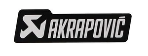 Pegatina Akrapovic inscripción resistente al calor negro/plata 44x150mm - Imagen 1 de 1