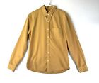 J Crew Senf gelb geknöpftes Shirt Vintage 100 % Baumwolle schmal Größe M