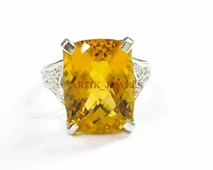 Natural Citrine Gemstone with 925 Sterling Silver Ring for Women's #4092 - Picture 1 of 10