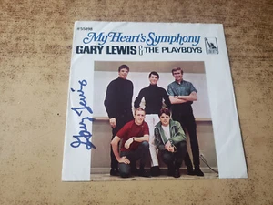 HAND SIGNED 1960s EXCELLENT Gary Lewis My Heart's Symphony 55898 SLEEVE ONLY ! - Picture 1 of 3