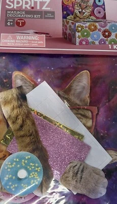 Space Cat Mailbox Decorating Kit - Image 1 of 2