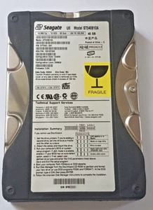40 GB IDE Seagate U Series 6 ST340810A P-ATA 5400RPM 2MB HDD 3.5" Hard Drive - Picture 1 of 1