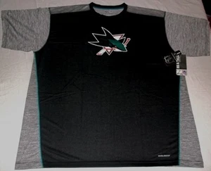 San Jose Sharks Crew Neck Cool Base Replica Jersey Shirt 2XL Black Majestic NHL - Picture 1 of 1