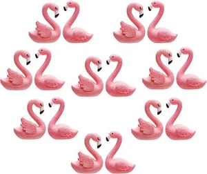16 Pieces Mini Flamingo Miniature Figurines Garden Miniature Moss Landscape DIY  - Picture 1 of 3