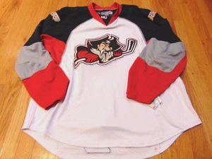 TEAM ISSUED REEBOK AHL PORTLAND PIRATES AUTHENTIC WHITE JERSEY SIZE 56 - Picture 1 of 9