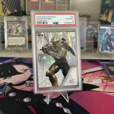 2025 UPPER DECK HALO LEGACY COLLECTION  MASTER CHIEF RAMPANT #62 PSA 10 - Image 1 of 2