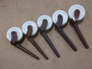 5 Vintage Antik Keramik Porzellan Gusseisen Guss Möbel Rollstuhl Schreibtisch Alt - Bild 1 von 10