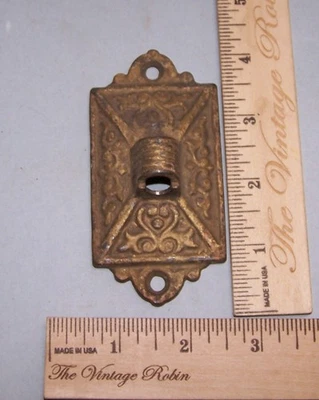 Antique Cast Iron Wall Plate for Oil Lamp Sconce - Image 1 of 4