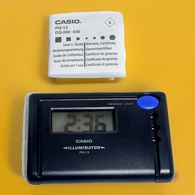 Casio PQ-13 Illuminator Personal Travel Pocket Alarm Clock - Image 1 of 4