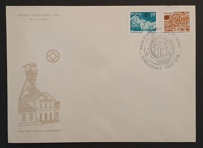 Poland stamps 1979 Wieliczka Salt Mine first day cover unaddressed - Image 1 of 2