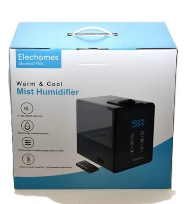 LIGHTLY USED ONE OWNER ELECHOMES MODEL UC5501  WARM & COOL MIST HUMIDIFIER - Image 1 of 4