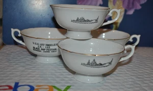 Set/4 Tasse Black Ship Festival Shimoda Japan 1959 USS Los Angeles CA-135 US NAVY - Bild 1 von 9