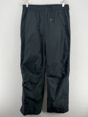 LL BEAN Pants Womens M GORETEX Rain Stowaway Waterproof Nylon Outdoor Black - Image 1 of 4