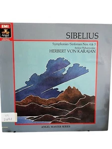 Sibelius Symphonies Nos. 4 & 5 Herbert von Karajan Berliner Vinyl LP NM Angel - Imagen 1 de 5