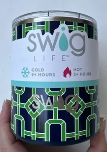 NEU Swig Life 12 Unzen Lowball Becher Marine Bambus Dreifach Isoliert Geschirrspülsicher - Bild 1 von 4