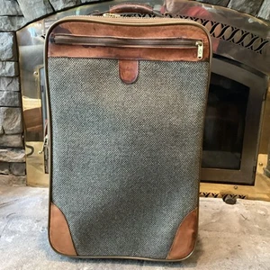 Vintage Hartmann Tweed Leder Gepäck Rollkoffer Rolltasche Handgepäck - Bild 1 von 8