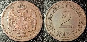 Serbia - Petar I - 2 Para 1904 TTB ! KM#23 - Picture 1 of 1