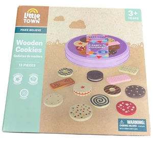 Aldi Little Town Wooden Cookies In Tin 2025 New Toy, Make Believe - Picture 1 of 3
