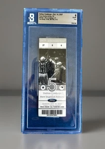 TOM BRADY 5 TD Patriots vs Dallas Cowboys 10/14/07 16-0 Season BGS Ticket Stub - Picture 1 of 6