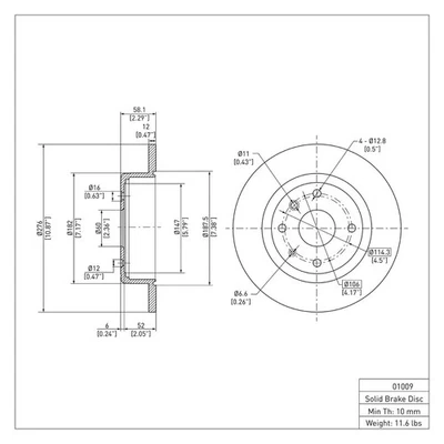 For Suzuki Verona 04-06 R1 Concepts eLINE Plain 1-Piece Rear Brake Rotor Foto 1 de 3