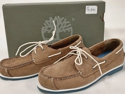 Timberland Boys Boat Shoes UK 5.5 EU 39 Tan Leather Deck Shoe - image 1 of 4
