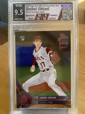 Shohei Ohtani 2018 Topps National Card Day SSP Anime TPG 9.5 GEM MINT RC #AA-10 - Image 1 of 2
