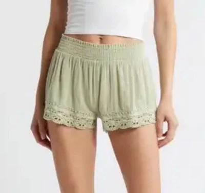 Pantalones Cortos Urban Outfitters Dobladillo de Encaje 100% Algodón Talla Pequeña Verde Crochet Boho Indie Nuevos con Etiquetas Foto 1 de 4