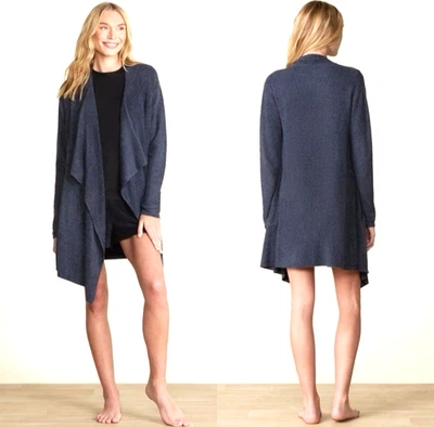 Cárdigan abierto BAREFOOT DREAMS para mujer L/XL Calypso acogedor bambú azul marino Foto 1 de 4