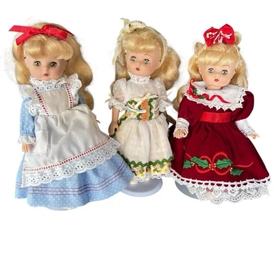 Effanbee Dolls 8.5 Inches 1988 #20800 3 Dolls Christmas & Alice - Image 1 of 4